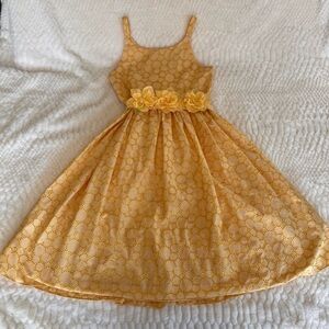 Charming Yellow Floral Kids Dress